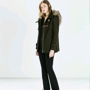 Zara'z Olive Geen Buckle/ Toggle Duffle Coat. Beautiful